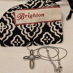 Brighton Magic Pearl Reversible Cross Necklace